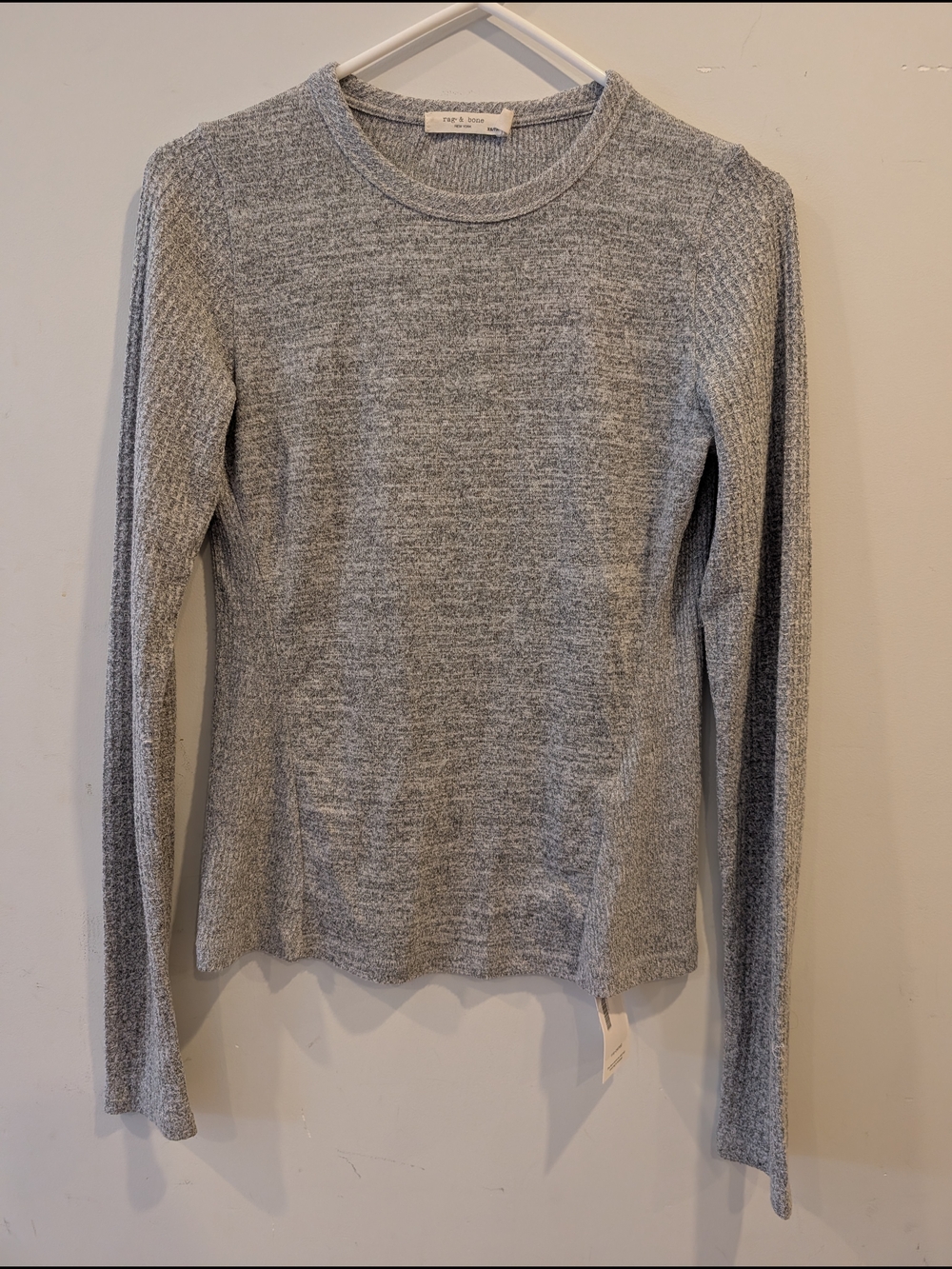 Rag & Bone Lightweight Gray Crewneck Long Sleeve Sz Small Basic Capsule Layer